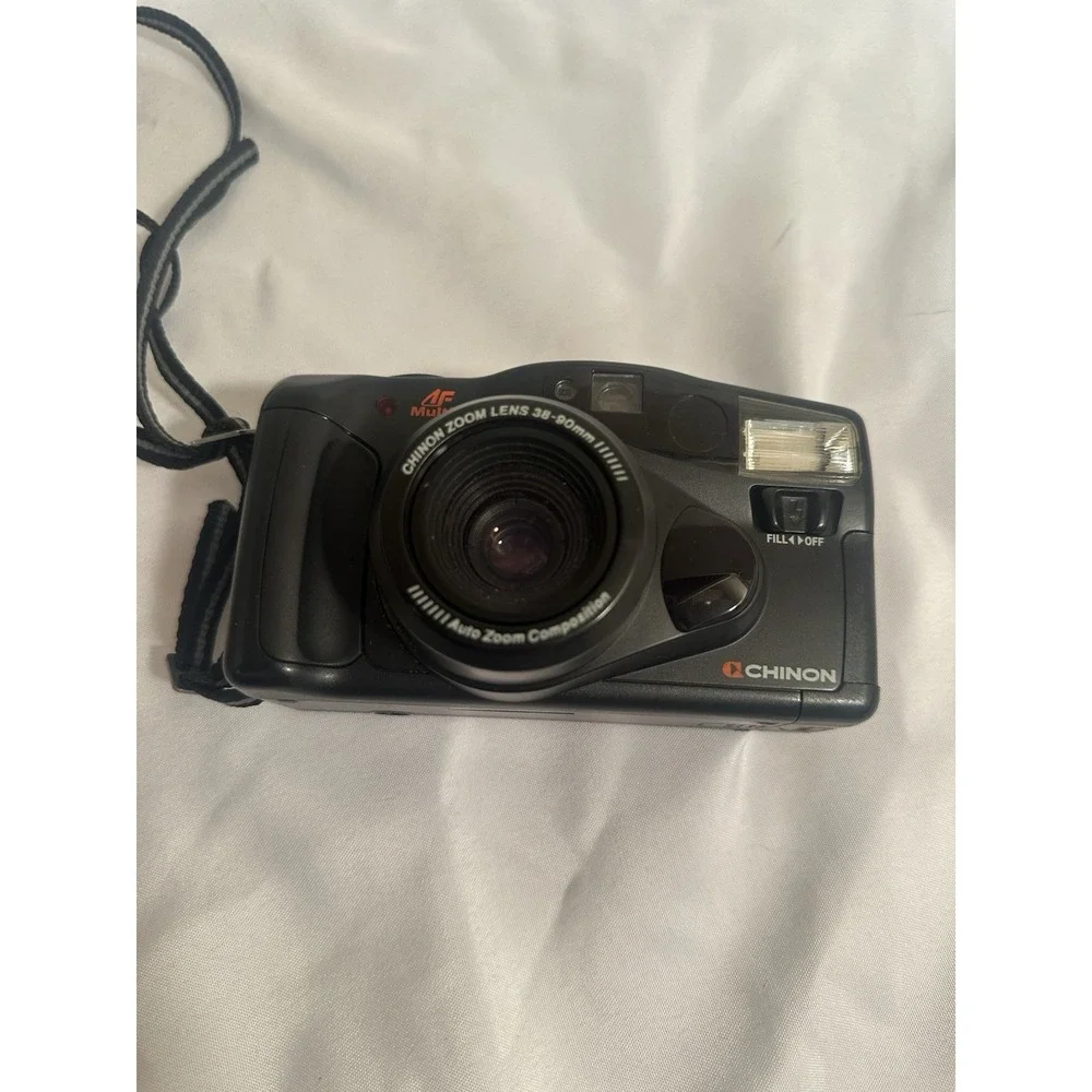 VINTAGE Chinon Auto 6001 Zoom 35mm Compact Film Camera WITH CASE